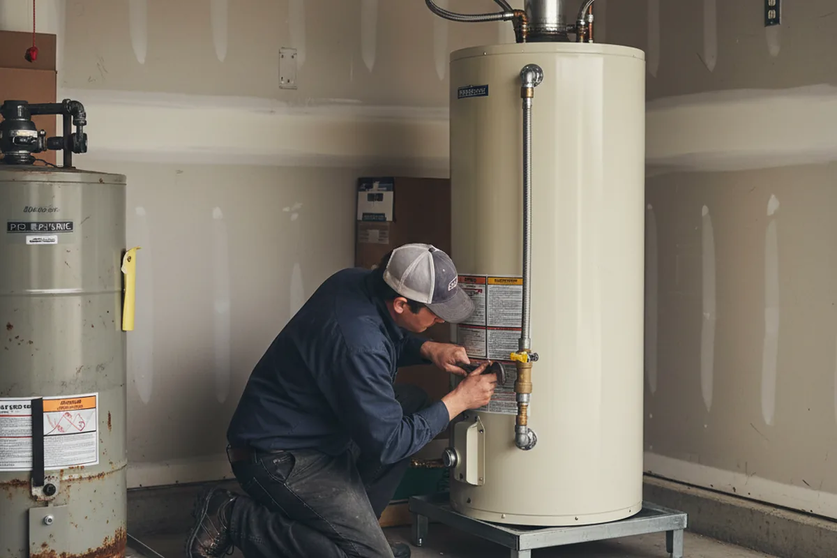 Water heater and shutoff valve replacement in Fielding