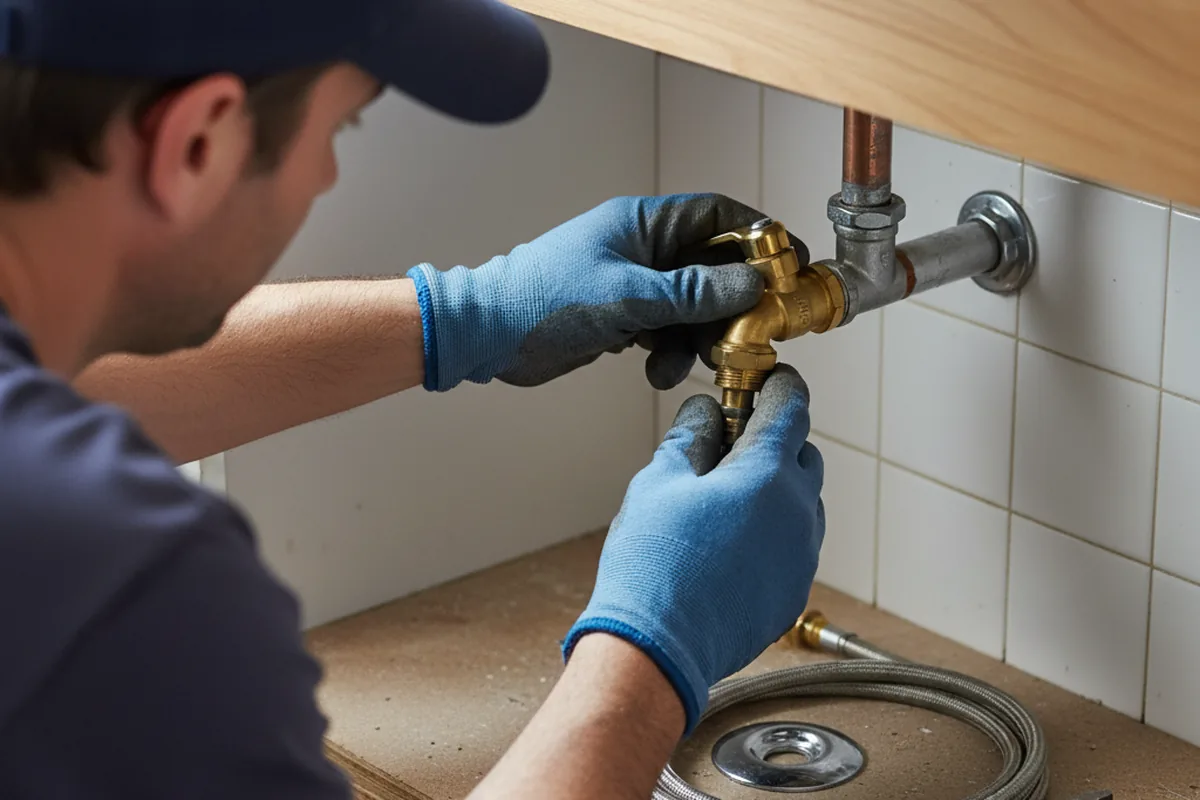 Shutoff valve and fitting work during Faucet and Fixture Repair in Fielding